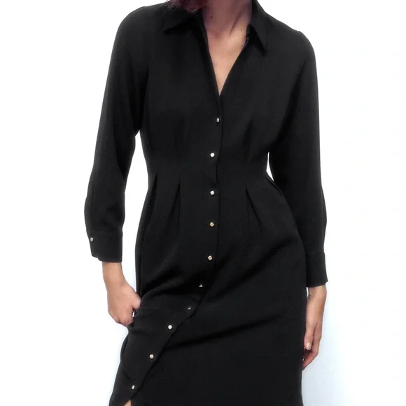 Zara Black Midi Dress - Picture 7 of 10